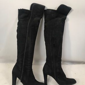 Stuart weitzman black suede tall boots